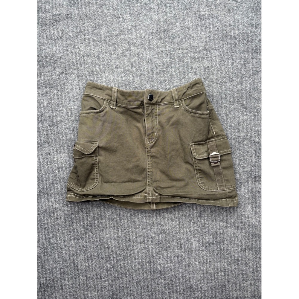 Wild Fable Olive Green Cargo Mini Skirt Contrast Stitch Utility Y2K Size‎ 00